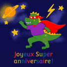 Dino super-h&eacute;ros pour un anniversaire galactique